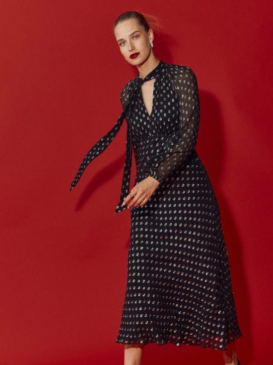 Boden Dresses & Skirts - NWT Boden Tie Neck Midi Dress Size 14